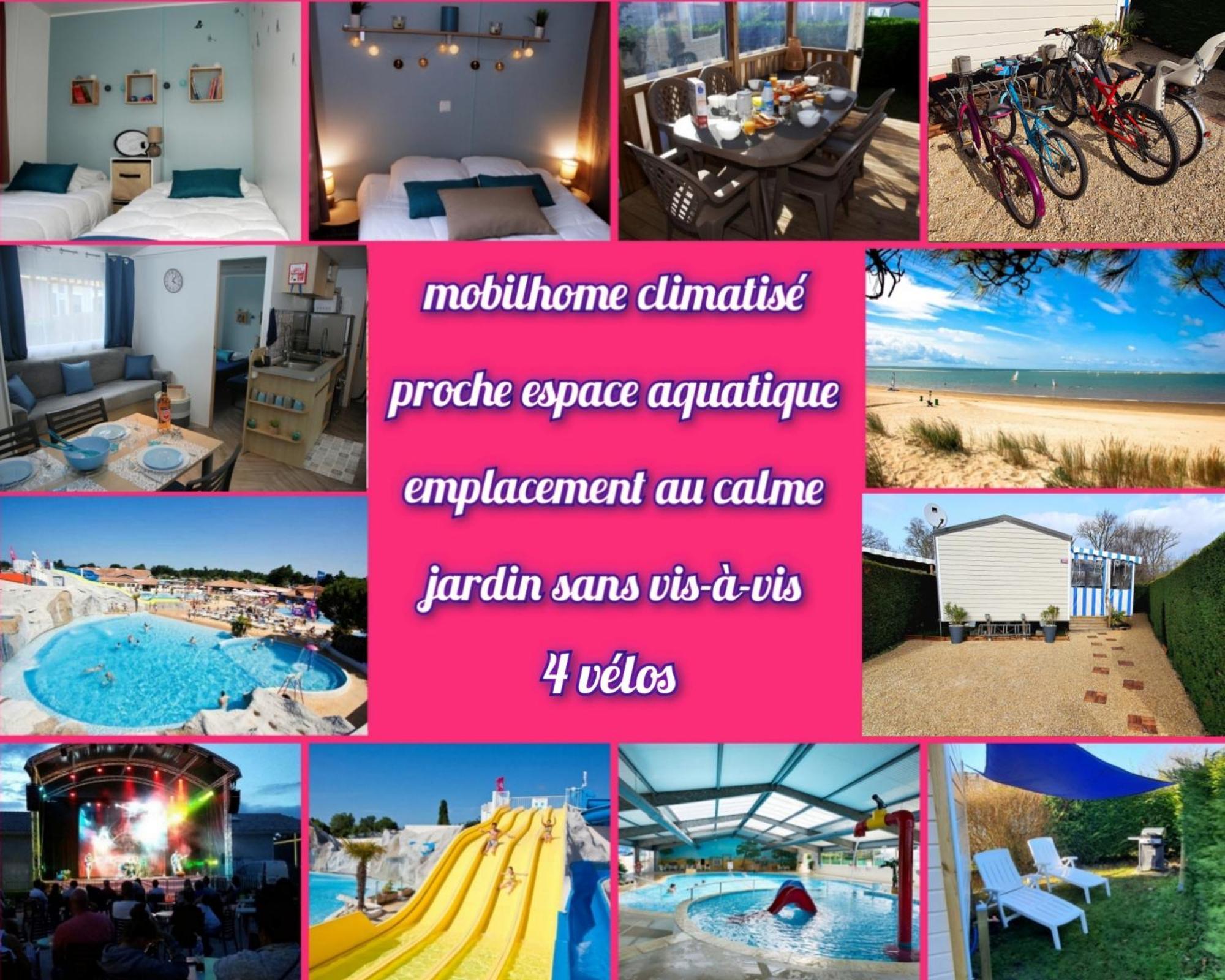 Mobilhome 2Ch Climatise-Terrasse Fermee-4 Velos-Camping 4 Etoiles Les Charmettes لو ماثيز المظهر الخارجي الصورة