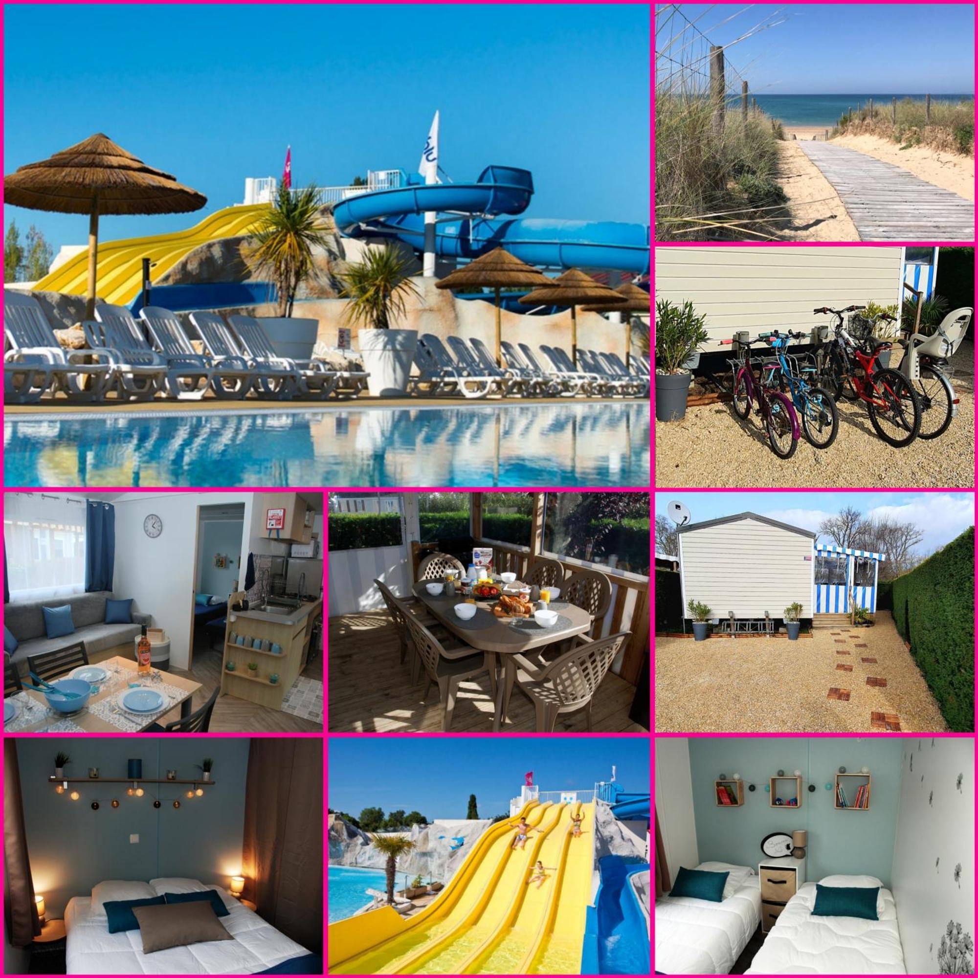 Mobilhome 2Ch Climatise-Terrasse Fermee-4 Velos-Camping 4 Etoiles Les Charmettes لو ماثيز المظهر الخارجي الصورة